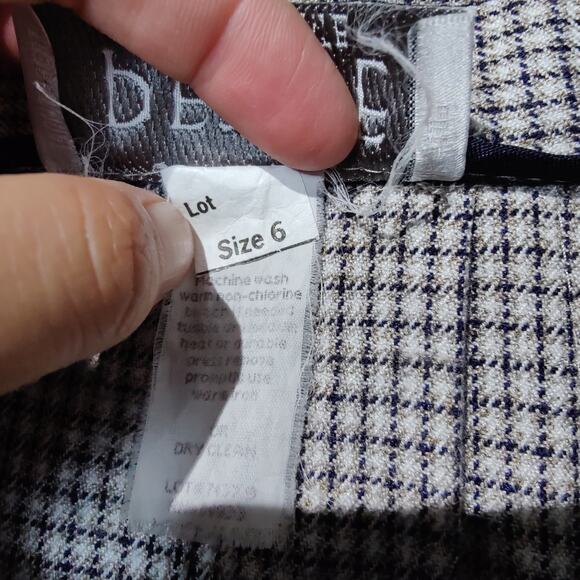 Vintage Petite Sophisticate Sz 6 Pleated School Girl Skirt Houndstooth Plaid - Picture 5 of 7